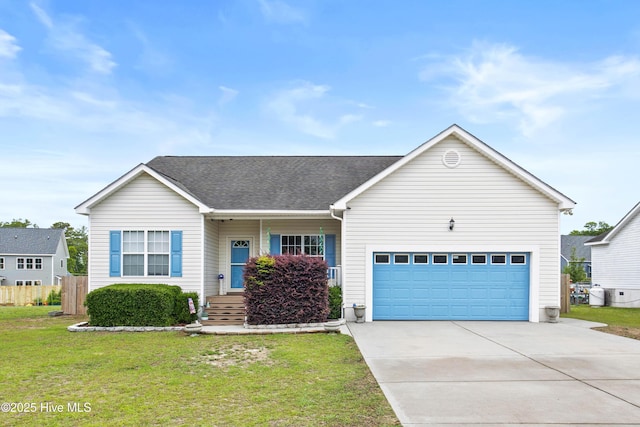 600 Pearson Cir, Newport, NC 28570 - single story home featuring concrete driveway, an attached garage, and a shingled roof