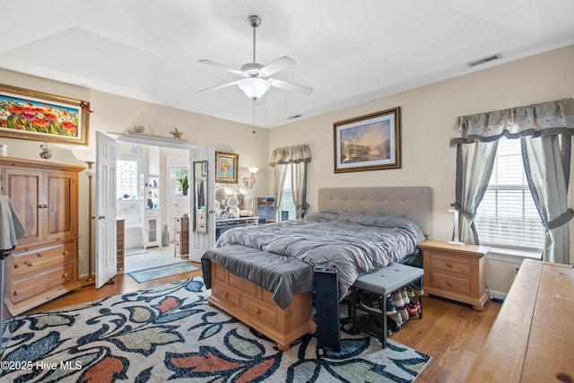 600 Pearson Cir, Newport, NC 28570 - bedroom featuring light wood finished floors and a ceiling fan