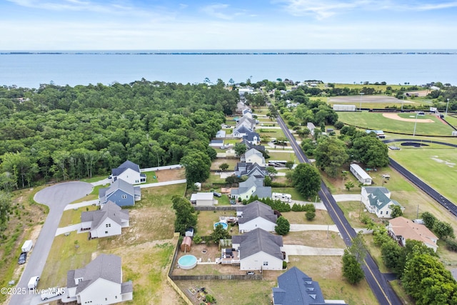 600 Pearson Cir, Newport, NC 28570 - aerial overview of property's location with nearby suburban area and a nearby body of water