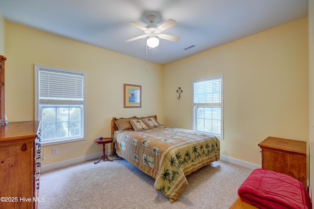318 Winding Creek Rd, Rocky Point, NC 28457 - bedroom featuring baseboards, carpet floors, and ceiling fan