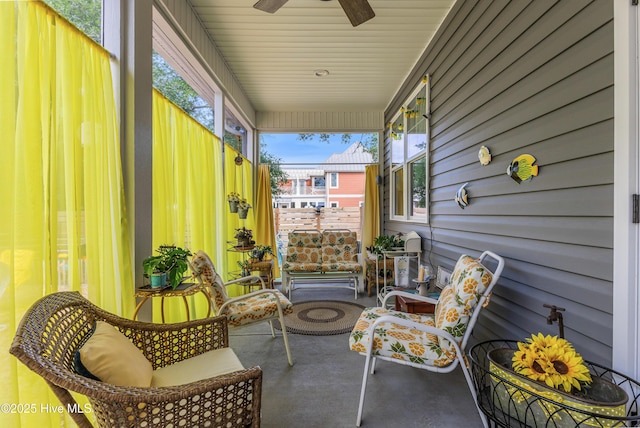 2402 W Oak Island Dr, Oak Island, NC 28465 - view of patio / terrace with a ceiling fan