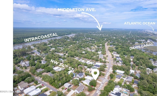 2402 W Oak Island Dr, Oak Island, NC 28465 - aerial perspective of suburban area