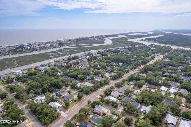 2402 W Oak Island Dr, Oak Island, NC 28465 - aerial view of residential area with a large body of water