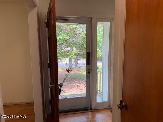 430 W Rhode Island Ave, Southern Pines, NC 28387 - doorway with wood finished floors