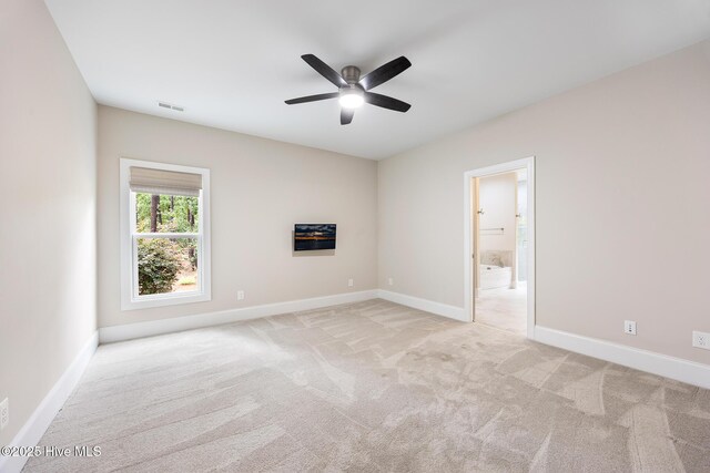 103 Schever Rd, West End, NC 27376 - empty room with light carpet, a ceiling fan, and baseboards
