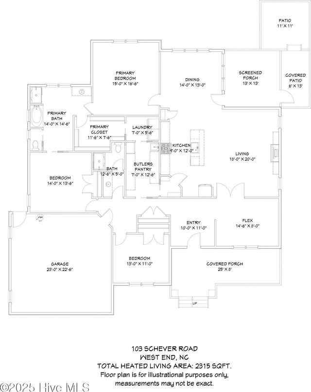 103 Schever Rd, West End, NC 27376 - floor plan / room layout