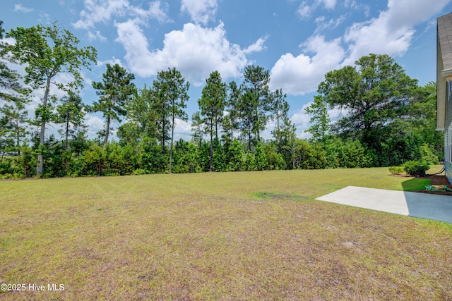 1337 Fence Post Ln, Carolina Shores, NC 28467 - view of grassy yard with a patio area