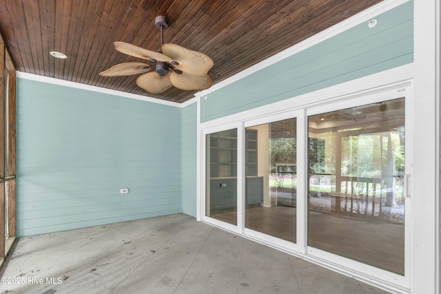 1120 Beasley Rd, Wilmington, NC 28409 - unfurnished sunroom with ceiling fan