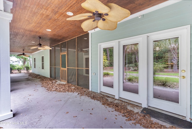 1120 Beasley Rd, Wilmington, NC 28409 - view of patio featuring a ceiling fan