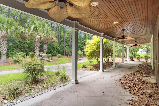 1120 Beasley Rd, Wilmington, NC 28409 - view of patio / terrace with ceiling fan