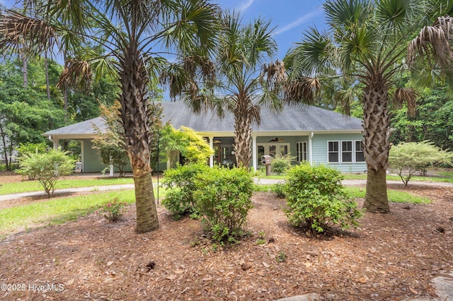 1120 Beasley Rd, Wilmington, NC 28409 - view of front of house with a ceiling fan