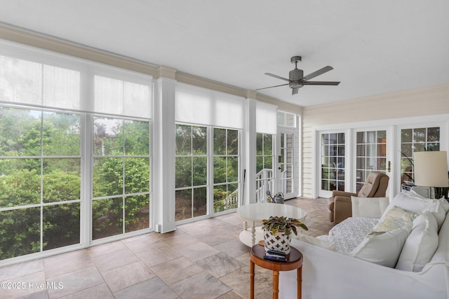 505 Rivage Promenade, Wilmington, NC 28412 - sunroom / solarium with stone finish floors and french doors
