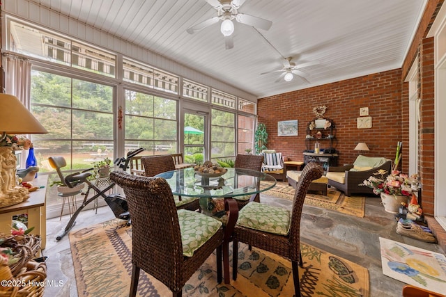 155 Mckenzie Rd E, Pinehurst, NC 28374 - sunroom / solarium featuring plenty of natural light, a ceiling fan, and outdoor dining space