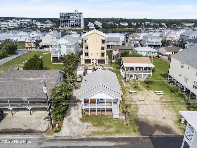 805 Carolina Beach Ave N, Carolina Beach, NC 28428 - aerial perspective of suburban area featuring a large body of water