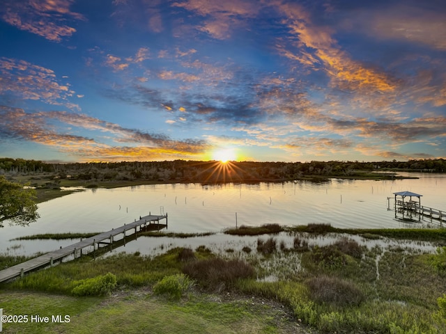 232 Shell Dr, Sneads Ferry, NC 28460 - dock area featuring a water view