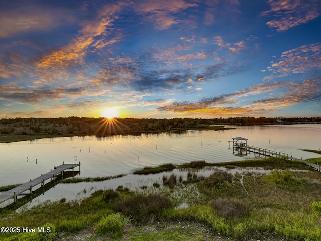 232 Shell Dr, Sneads Ferry, NC 28460 - dock with a water view