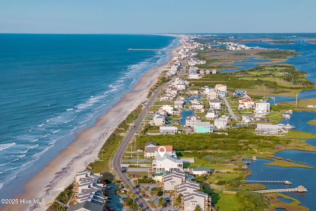 1753 New River Inlet Rd, North Topsail Beach, NC 28460 - aerial overview of property's location with expansive beach