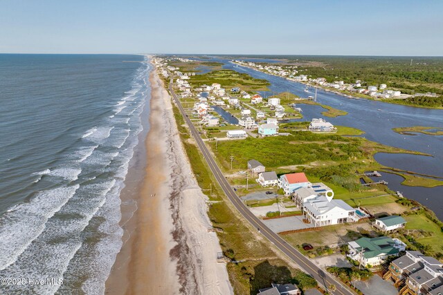 1753 New River Inlet Rd, North Topsail Beach, NC 28460 - aerial view of property and surrounding area featuring expansive beach