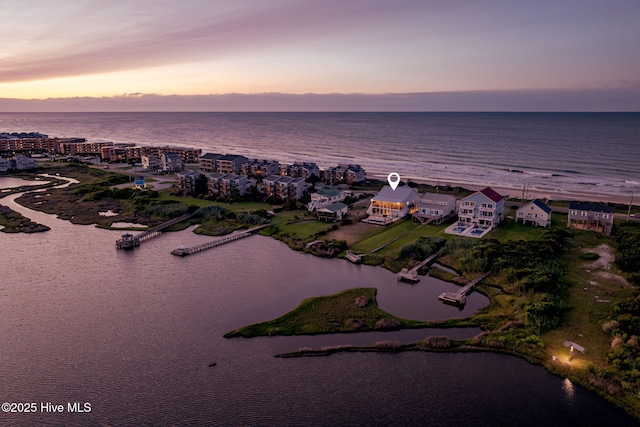 1753 New River Inlet Rd, North Topsail Beach, NC 28460 - aerial overview of property's location with a nearby body of water
