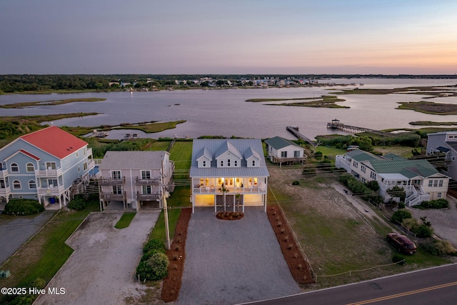 1753 New River Inlet Rd, North Topsail Beach, NC 28460 - aerial view at dusk of a water view