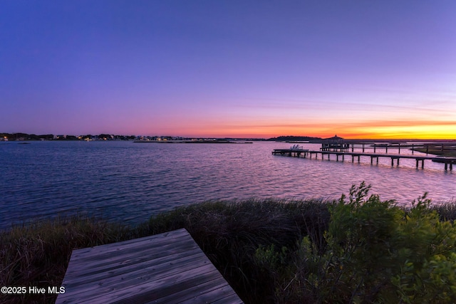 1753 New River Inlet Rd, North Topsail Beach, NC 28460 - dock area featuring a water view