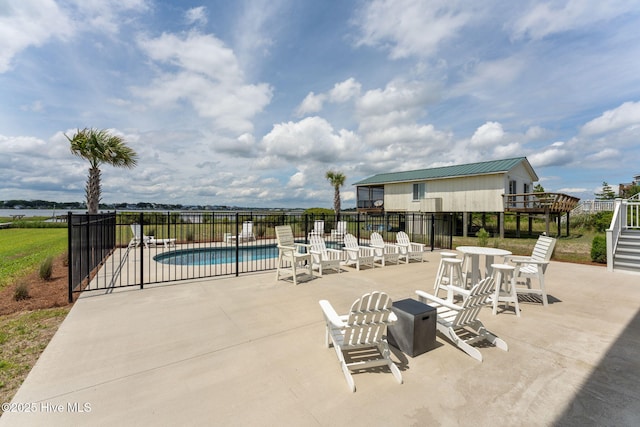 1753 New River Inlet Rd, North Topsail Beach, NC 28460 - view of patio with a community pool