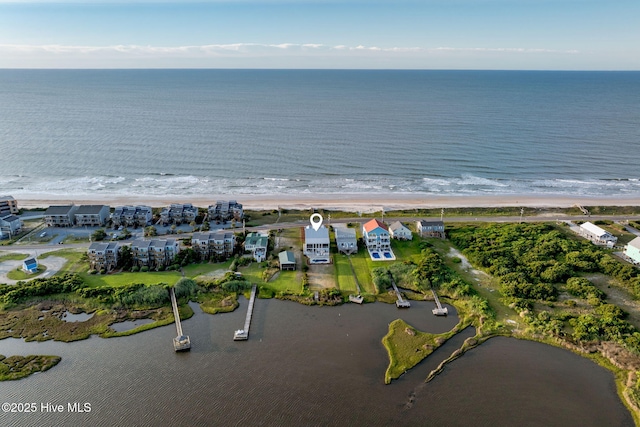1753 New River Inlet Rd, North Topsail Beach, NC 28460 - aerial view of property's location with a nearby body of water