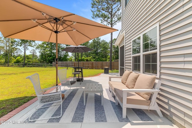 527 Everett Glades, Sneads Ferry, NC 28460 - view of patio featuring an outdoor living space