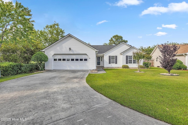 422 Point View Ct, Wilmington, NC 28411 - ranch-style house featuring driveway, a garage, and a front yard