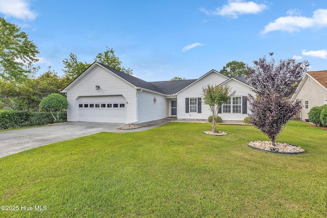 422 Point View Ct, Wilmington, NC 28411 - ranch-style home featuring an attached garage, concrete driveway, and a front lawn