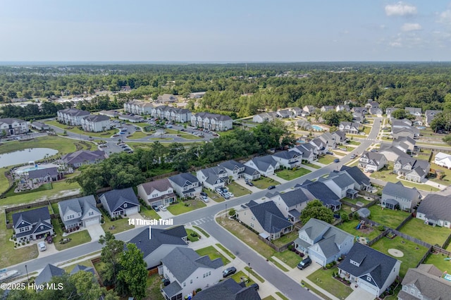 14 Thrush Trl, Hampstead, NC 28443 - aerial view of property and surrounding area with nearby suburban area and a nearby body of water