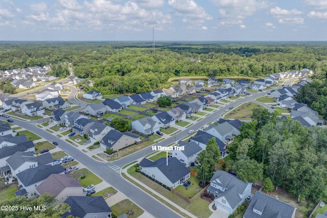 14 Thrush Trl, Hampstead, NC 28443 - aerial view of residential area featuring a forest