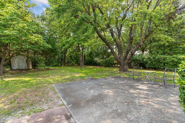525 Mohican Trl, Wilmington, NC 28409 - view of green lawn featuring a patio area