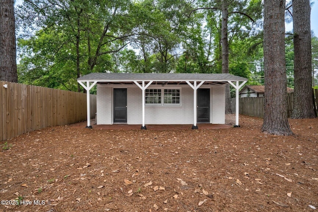 3504 Sheffield Dr, Rocky Mount, NC 27803 - view of outdoor structure with a fenced backyard