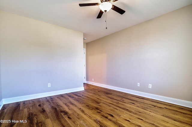 1187 S Brook Rd, Winnabow, NC 28479 - unfurnished room featuring ceiling fan and dark wood-style floors