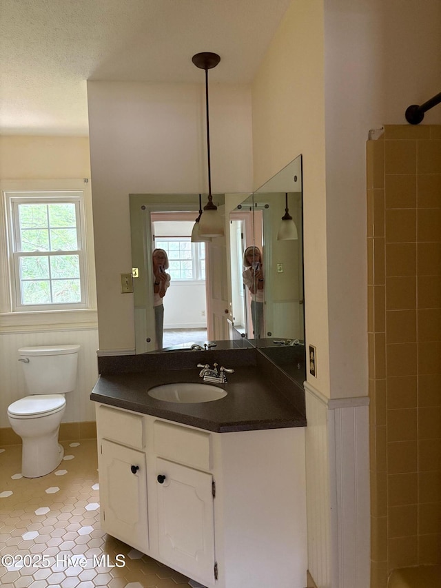1102 Raleigh Road Parkway W, Wilson, NC 27896 - full bathroom featuring vanity, a shower, toilet, and healthy amount of natural light