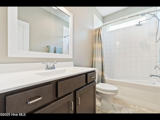 2385 Red Birch Trl NE, Leland, NC 28451 - full bathroom with vanity, shower / tub combo with curtain, and toilet