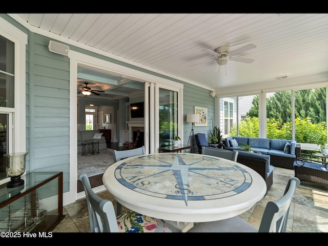 2385 Red Birch Trl NE, Leland, NC 28451 - sunroom featuring wood walls