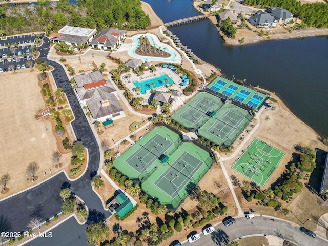 2385 Red Birch Trl NE, Leland, NC 28451 - drone / aerial view of a large body of water and a pool