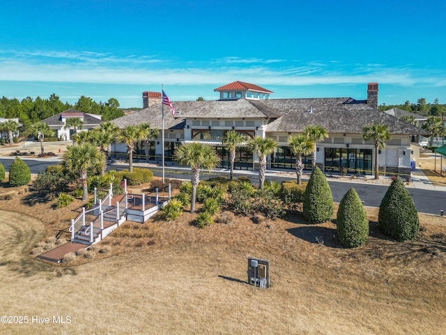 2385 Red Birch Trl NE, Leland, NC 28451 - view of front of house with a chimney