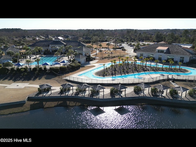 2385 Red Birch Trl NE, Leland, NC 28451 - aerial perspective of suburban area with a pool area