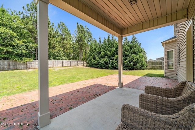 433 Shepherd Trl, Aberdeen, NC 28315 - fenced backyard featuring a patio