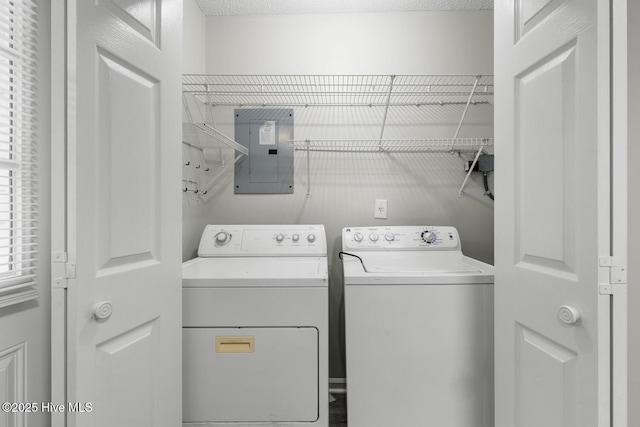 219 Live Oak Ct, Midway Park, NC 28544 - laundry room with electric panel and independent washer and dryer