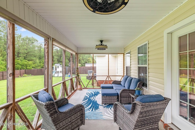 912 Morganser Dr, Swansboro, NC 28584 - sunroom with an outdoor living space