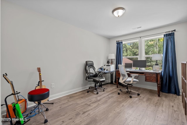 106 Josephs Pt, West End, NC 27376 - office area featuring wood finished floors and baseboards