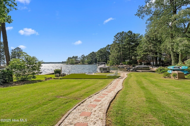 106 Josephs Pt, West End, NC 27376 - view of grassy yard featuring a water view