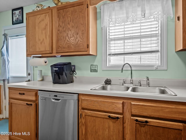 500 Nutfield Dr, Hubert, NC 28539 - kitchen with dishwasher, a sink, and light countertops