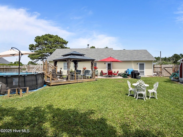 500 Nutfield Dr, Hubert, NC 28539 - rear view of property with a gazebo and a deck