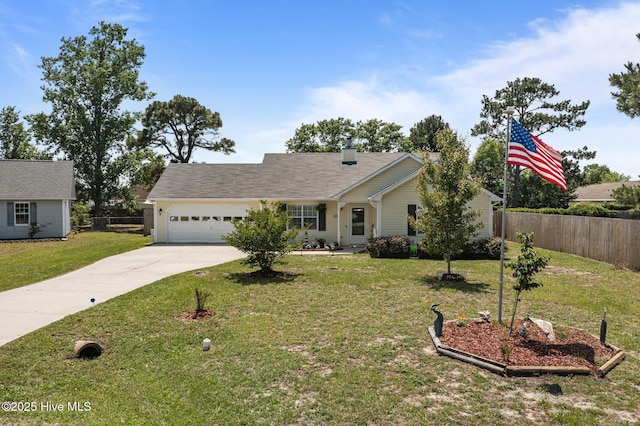500 Nutfield Dr, Hubert, NC 28539 - view of front of house with concrete driveway and an attached garage