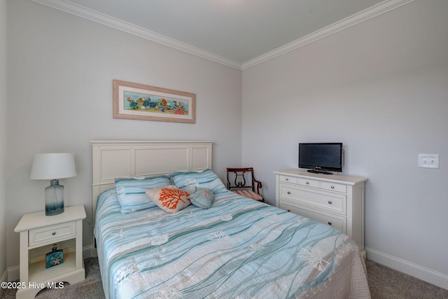 5920 Appomattox Dr, Wilmington, NC 28409 - bedroom with carpet, ornamental molding, and baseboards